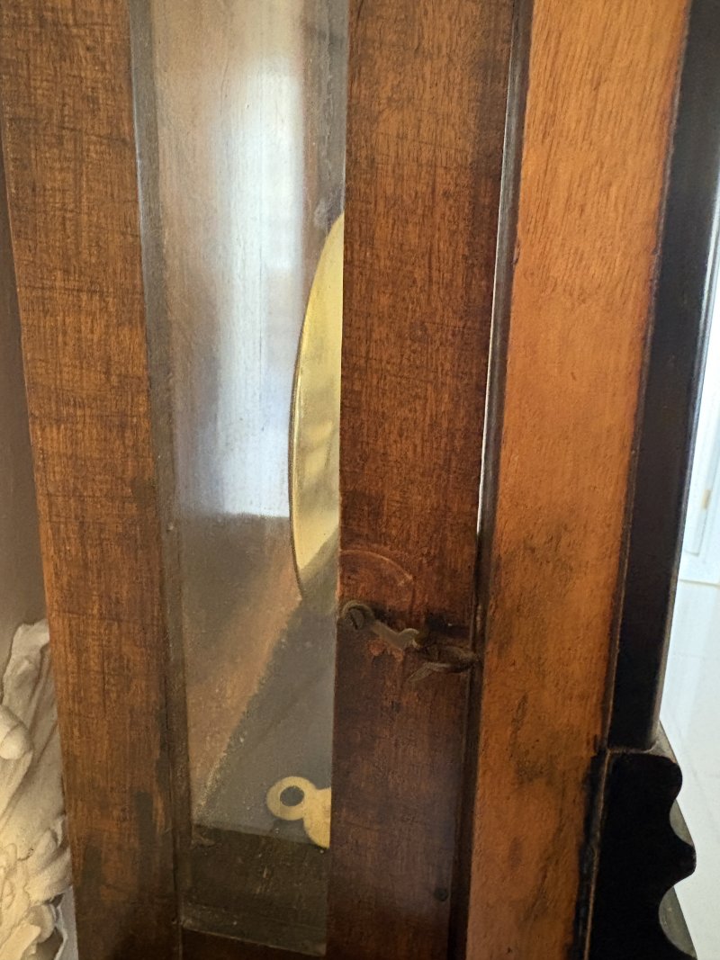 Antique Victorian Quality Figured Walnut 8 Day Wall Clock - Image 10